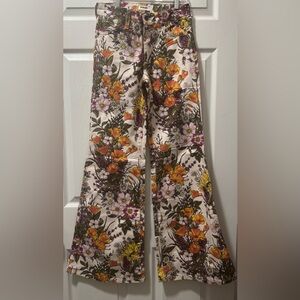 Wrangler Floral Print in Cream, Yellow, Orange & Green